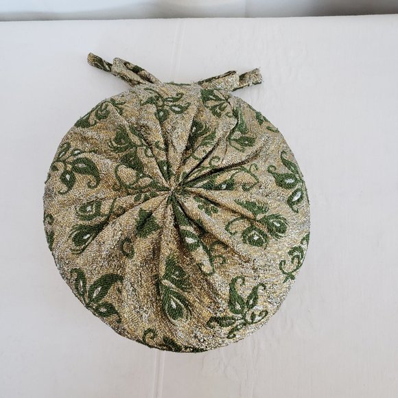 Vintage Hatters Union Metallic gold and green with flecks of metallic silver hat - Picture 12 of 12